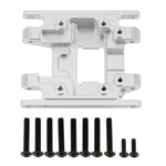 Meus Racing Aluminum Transmission Plate Metal Chassis Skid Plate for 1/18 RC Crawler Car TRX-4M TRX4M - SILVER - HeliDirect