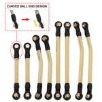 MEUS RACING Stainless Steel Liks Set High Clearance Links for TRX-4M TRX4M 1/18 RC Crawler Car Upgrade Parts - GOLDEN - HeliDirect