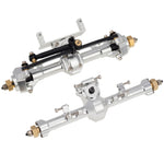 MEUS Racing 1/24 RC Crawler Car CNC Aluminum Front and Rear Axle for SCX24 90081 C10 1/24 RC Crawler Car CNC Aluminum Front and Rear Axle for SCX24 90081 C10 Jeep (Silver)