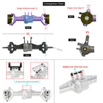 MEUS RACING Aluminum Front Rear Axle Housing for 1/18 TRX4M TRX-4M Bronco Defender RC Crawler Upgrade Parts - BLACK - HeliDirect