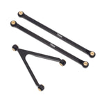 MEUS Racing CNC Aluminum High Clearance Chassis Links for 1/24 RC Crawler LWB 133.5mm Axial SCX24 AXI90081 Deadbolt AXI00004 B17 (Black) - HeliDirect