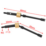 MEUS Racing 2pcs #45 Steel Front CVD Drive Shaft Axle for Axial 1/24 SCX24 Crawlers Upgraded Part - HeliDirect