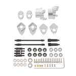MEUS Racing Front & Rear Axle Refit High Lift Portal Axles Kit, CNC Machined Aluminum Portal Axle Units Upgrades Accessories Parts for Axial SCX24 90081 C10 Jeep - Silver - HeliDirect