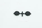 CD0633 Black Wheel Cap (w/decal, for KG1 Forged KD014 TRIDENT–D) 2 pcs - HeliDirect