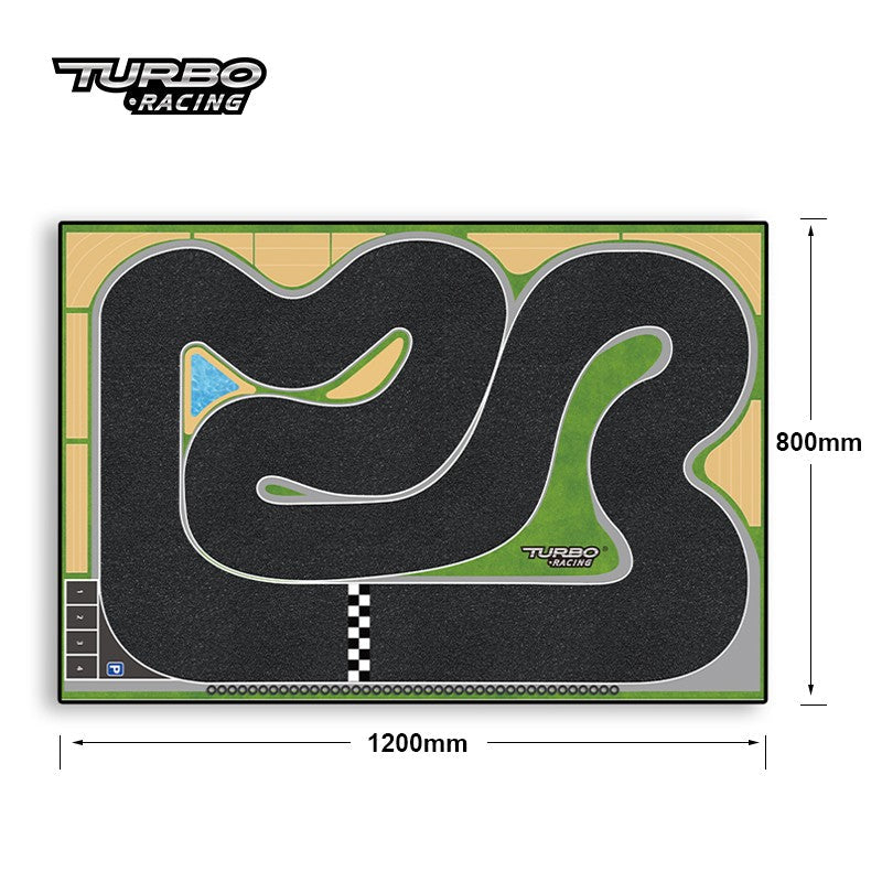 Turbo Racing 1:76 Racing Car track mat - Fast Layout - HeliDirect