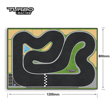 Turbo Racing 1:76 Racing Car track mat - Fast Layout - HeliDirect