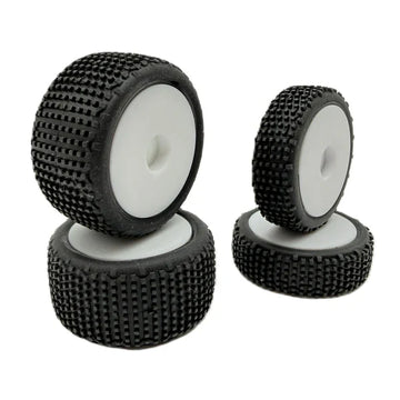 HobbyPlus V-Blox Tire Set, White, Mounted Speck B
