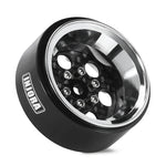 INJORA 1.3" ModuWheel Silver Beadlock Wheels Negative Offset For 1/18 1/24 RC Crawlers - 6 HOLE SILVER WHEELS