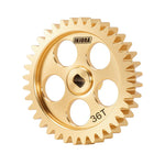 INJORA Brass Transmission Main Gear with Plastic Motor Pinion for 1/24 Losi Micro-B - 11T/36T Gears (As Stock)