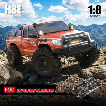 MJX H8E 8CH Off-Road 1/8 Scale 25 km/h 4WD Brushless RC Rock Crawler with Dual Diff Locks