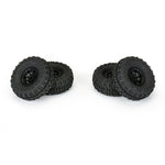Pro-Line 1/24 Trencher F/R 1.0" Tires Mounted 7mm Black Impulse (4): SCX24 - HeliDirect
