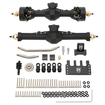 MEUS Racing Plastic Nylon Isokinetic 3-Section CVD Front Rear Axles Maximum Steering Angle 52° +5MM for SCX24 Deadbolt C10 JLU Gladiator Bronco