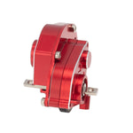 MEUS Racing RC Crawler Aluminum Transmission Gearbox, Assembled Transmission Case Complete Gearbox Upgrade Parts for 1/24 Axial SCX24 Deadbolt 90081 C10 Wrangler (Red) - HeliDirect