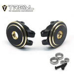 TREAL Brass Front Steering Knuckles Set 18.6g/pc (2P) L&R Heavy Weight Upgrades for 1/18 TRX4M Defender Bronco - HeliDirect