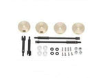 Hobby Details Axial SCX24 4mm Brass Wheel Counterweight with Widen Axles 4pcs/set - HeliDirect