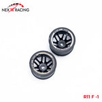 NXUSA-EVOAWD-R Nexx Racing “JUD” threaded carbon-fiber reinforced EVO AWD Flanged Rear Wheels (2) pcs for Mini-Z - R11 OFFSET -1