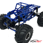 Furitek Rampart Frame Kit For FCX24 Max Smasher Aluminium Blue Pro Version With Link And Steering Link - HeliDirect