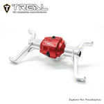 TREAL Aluminum 7075 Front Axle Housing w C Hubs One Piece CNC Machined Upgrades for 1/18 Redcat Ascent 18 - SILVER - HeliDirect