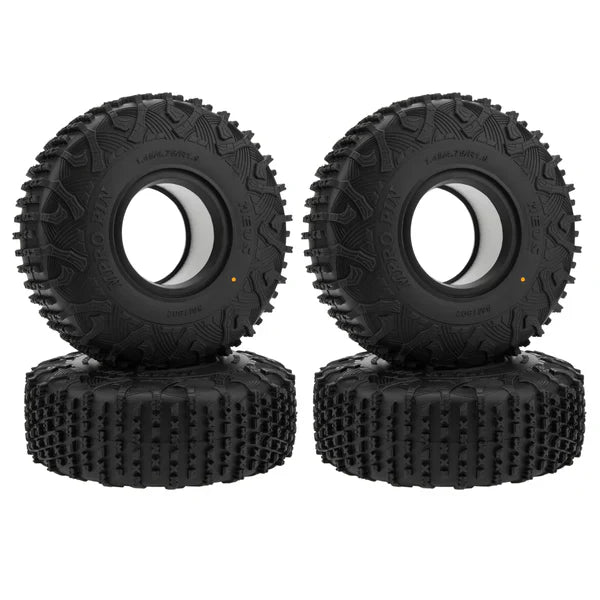 MEUS Racing 1.9 Inch MS6 Super Soft & Sticky Rubber Tires for 1/10 SCX10 Capra 1.9 UTB TRX4 Redcat Gen8