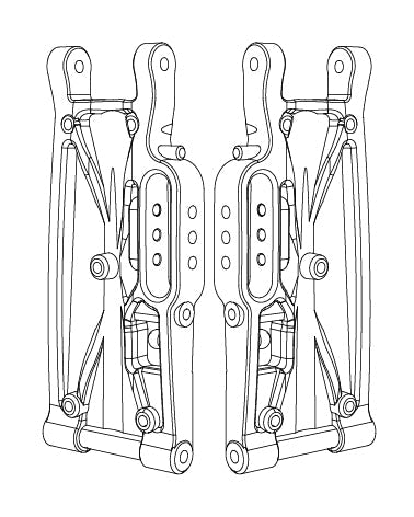 MJX HYPER GO Rear Lower Arm For 10210