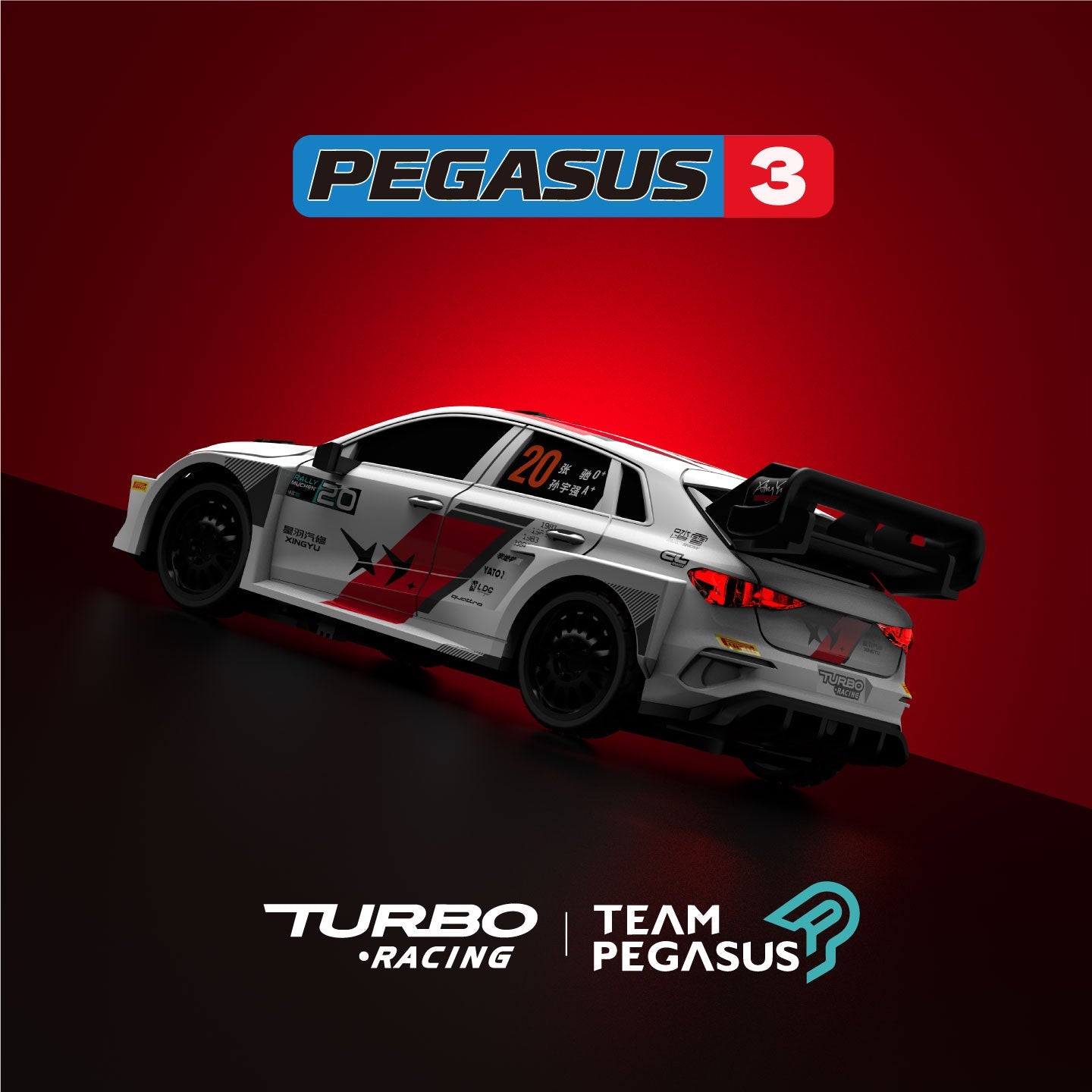 Turbo Racing x Pegasus 3 Official Licensed Co-Branded Edition C78 1:76 Scale On-road RC Sports Car RTR