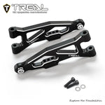 TREAL Aluminum 7075 CNC Machined Front Lower Arms Set Suspension A-Arm Upgrades for Arrma 1/18 GRANITE GROM - BLACK