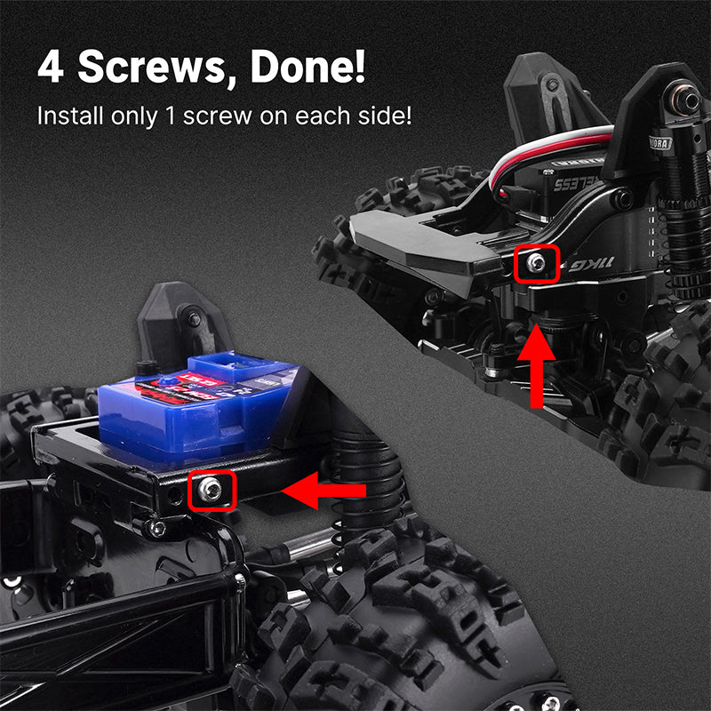 INJORA IR40 Half Truck Hard Plastic Body With Cage For 1/18 TRX4M Defender Bronco - GREY - HeliDirect