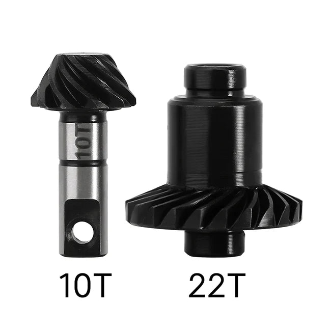 INJORA 22T/10T UNDERDRIVE GEARS Alloy Steel Helical Gears for 1/18 TRX4M - HeliDirect