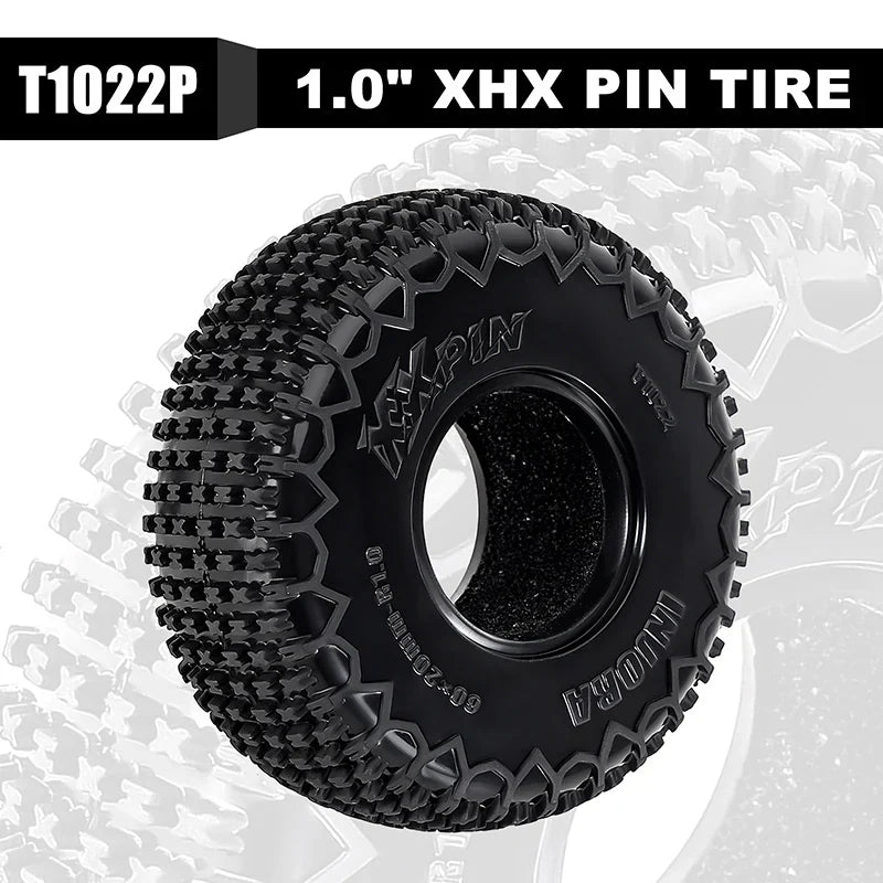 INJORA 1.0" XHX Pin Tires (4) (60*20mm)
