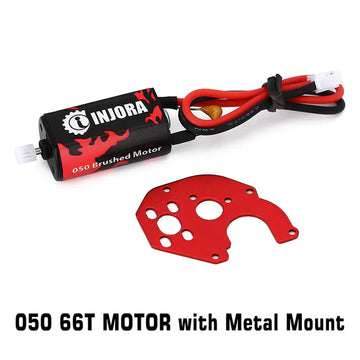 INJORA 050 66T Brushed MOTOR II (WITH MOUNT PLATE) for Axial SCX24 - HeliDirect