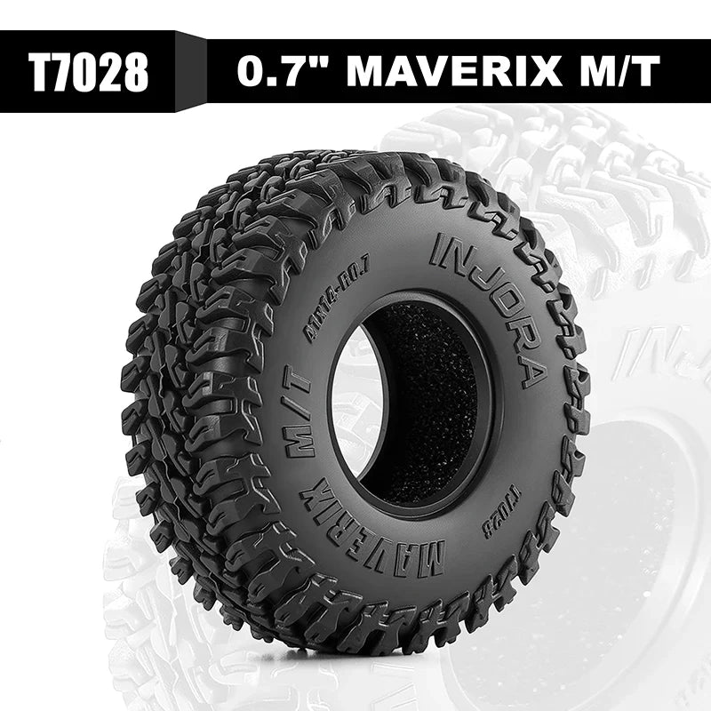 INJORA 0.7" 41*14mm MAVERIX M/T Tires for 1/30 SCX30