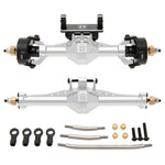 MEUS Racing Isokinetic 3-Section CVD Front and Rear Axles Maximum Steering Angle 52° Wider +5MM forTRX4M Upgrade 1/18 RC Crawler Car - SLIVER - HeliDirect