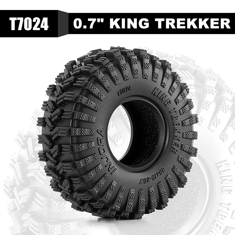 INJORA 0.7" 40*15mm King Trekker Tires for 1/30 SCX30