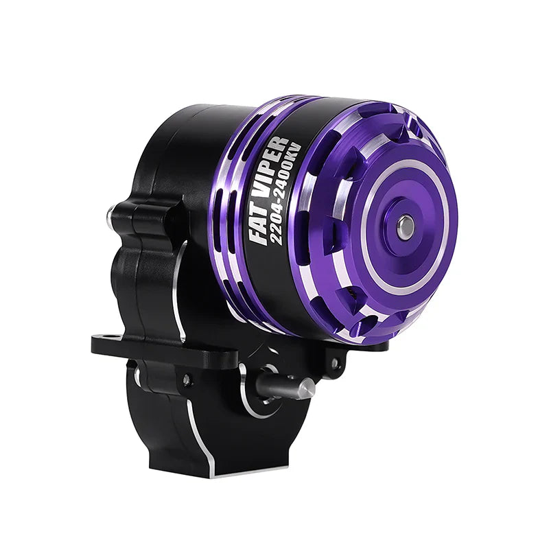 INJORA Fat Viper 2204 Brushless Outrunner 2400 KV Motor & Transmission For 1/18 TRX4M