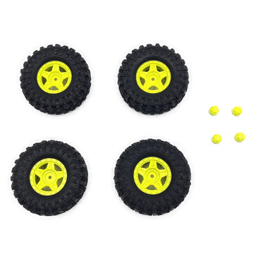 HobbyPlus Deep Star 1.2" Wheel 68mm Mudder-XL Tire Set Yellow (4pcs)