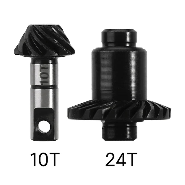 INJORA 24T/10T UNDERDRIVE GEARS Alloy Steel Helical Gears for 1/18 TRX4M - HeliDirect
