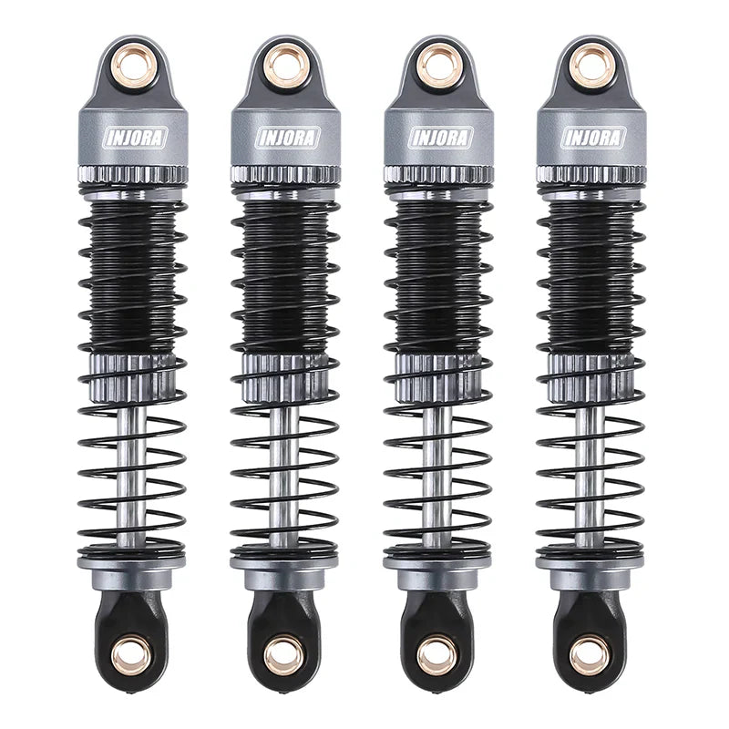 INJORA 53mm Threaded Oil Shocks For 1/18 Redcat Ascent18 - GREY - HeliDirect
