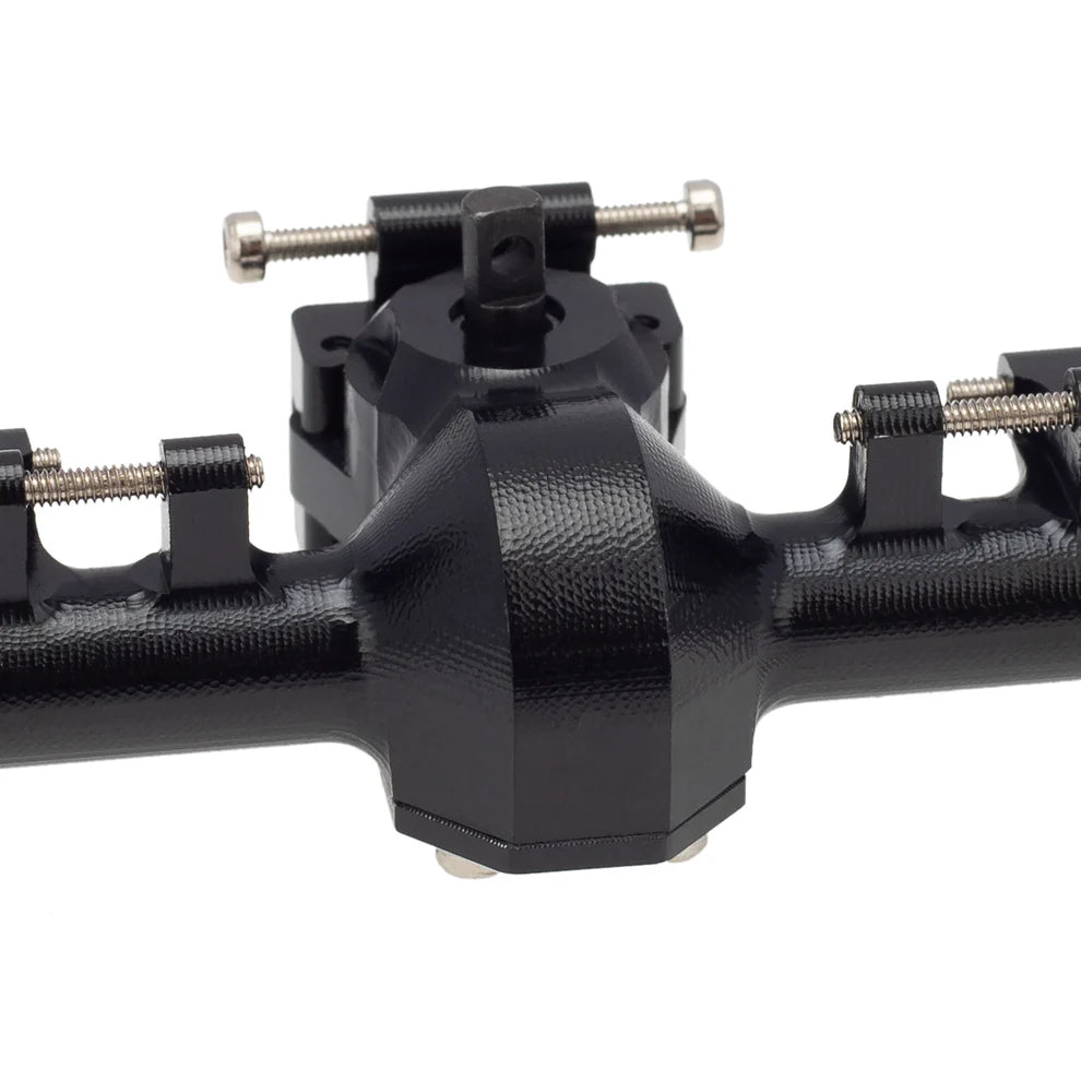 MEUS Racing 1/24 RC Crawler Car CNC Aluminum Front and Rear Axle for SCX24 90081 C10 1/24 RC Crawler Car CNC Aluminum Front and Rear Axle for SCX24 90081 C10 Jeep (Black)