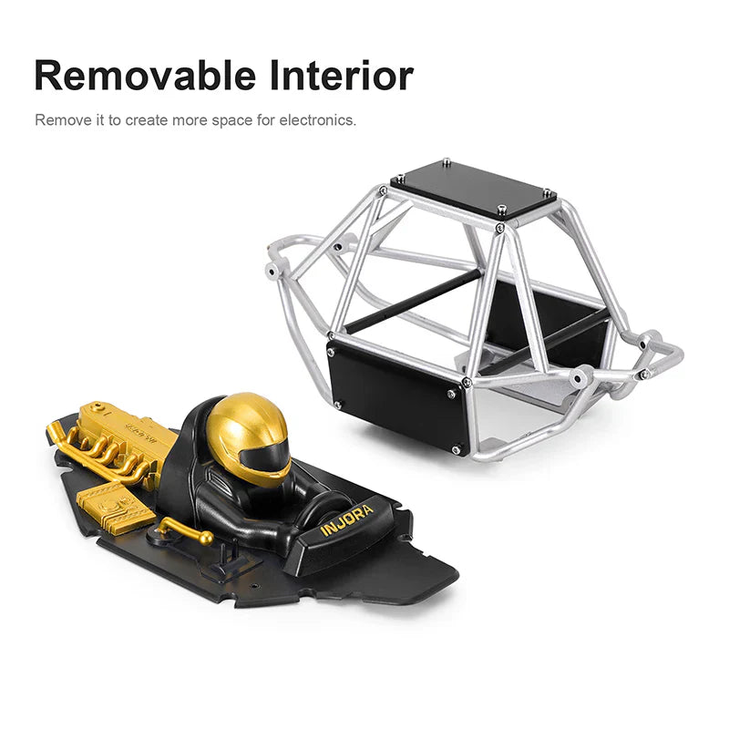 INJORA Moonbit Nylon Tube Buggy Body Kit for 1/18 RC Crawler TRX4M