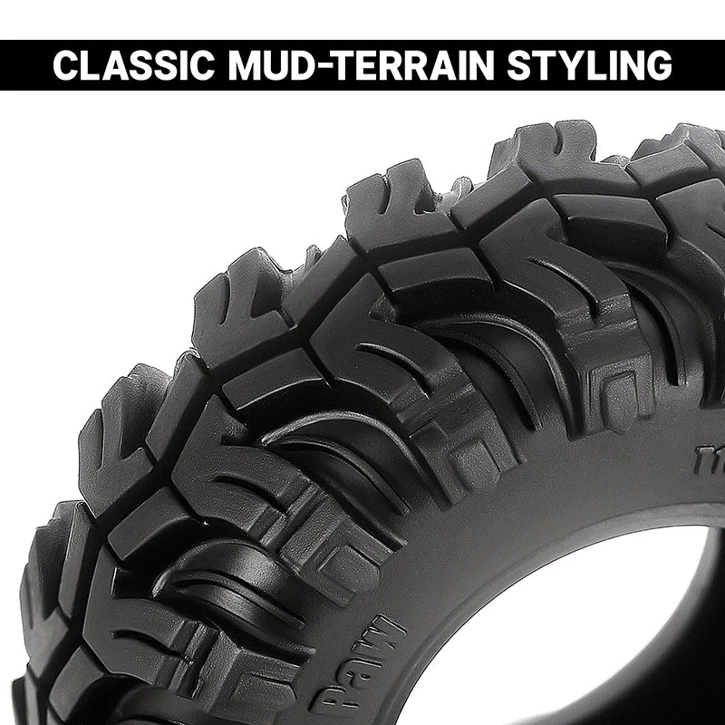 INJORA Mud Paw 1.0" M/T Tires (4) (52*19mm)