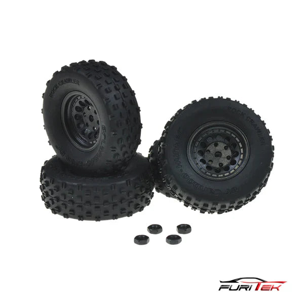 FURITEK TIRE AND WHEEL SETS FOR FX132 MT ETNA 1/32 SPARE PART