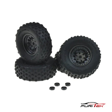 FURITEK TIRE AND WHEEL SETS FOR FX132 MT ETNA 1/32 SPARE PART