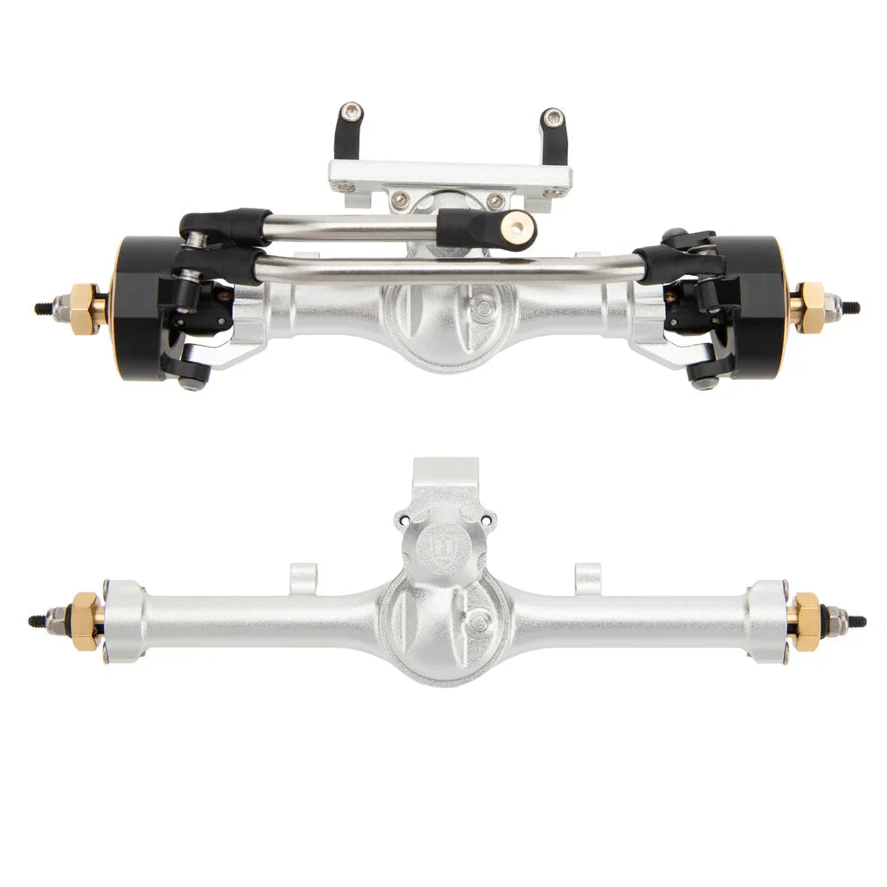 MEUS Racing SCX24 Metal V2 Isokinetic Front Rear Axles +5MM Isokinetic 3-Section CVD With 52° Steering Angle for 1/24 SCX24