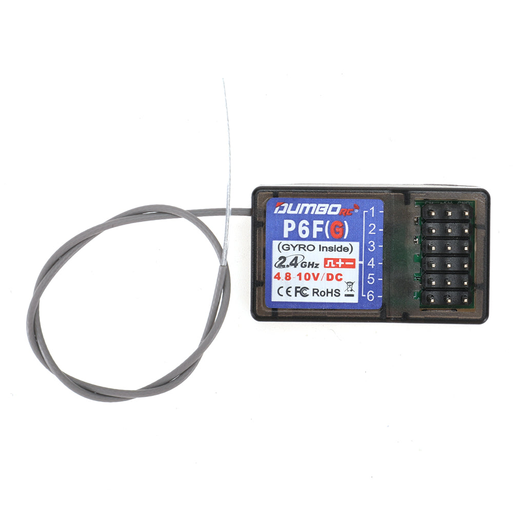 DUMBORC P6F(G) 6 Channels 2.4GHz RC Receiver with Gyro
