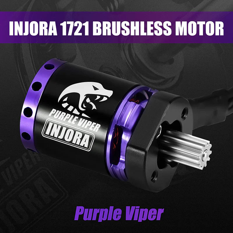 INJORA MBL32 G2 Waterproof Brushless ESC & 1721 Purple Viper Motor for 1/18 TRX4M Ascent-18