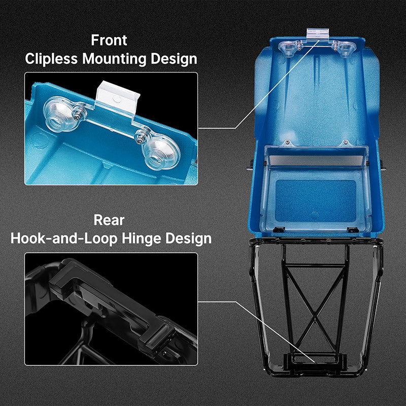 INJORA IR40 Half Truck Hard Plastic Body With Cage For 1/18 TRX4M Defender Bronco - BLUE - HeliDirect