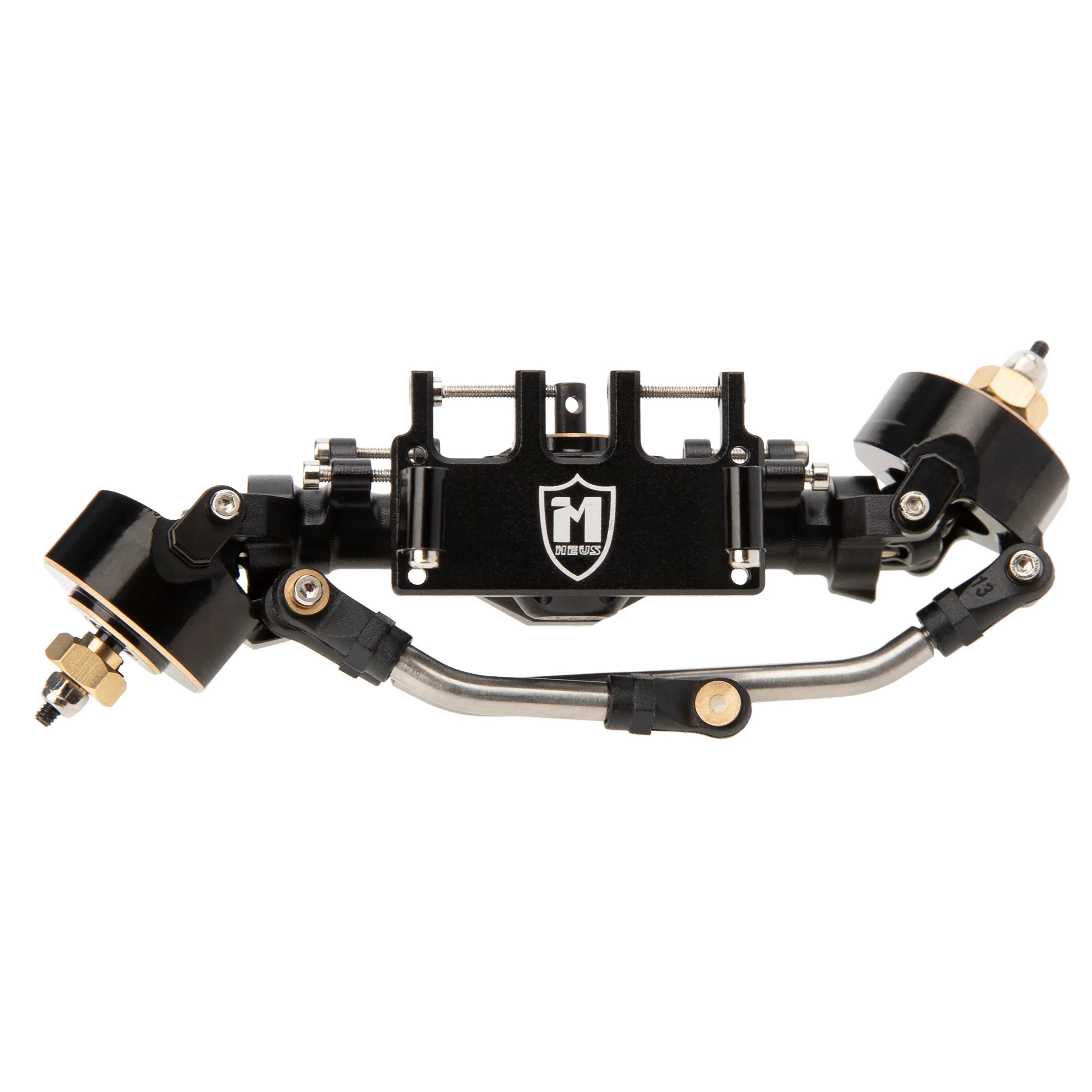 MEUS RACING Isokinetic 3-Section CVD Front and Rear Axles Maximum Steering Angle 52° Wider +5MM for Axial SCX24 Deadbolt C10 JLU Gladiator Bronco 1/24 RC Crawler Upgrade Parts (Black, Front) - HeliDirect