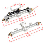 MEUS Racing 1/24 RC Crawler Car CNC Aluminum Front and Rear Axle for SCX24 90081 C10 1/24 RC Crawler Car CNC Aluminum Front and Rear Axle for SCX24 90081 C10 Jeep (Silver)