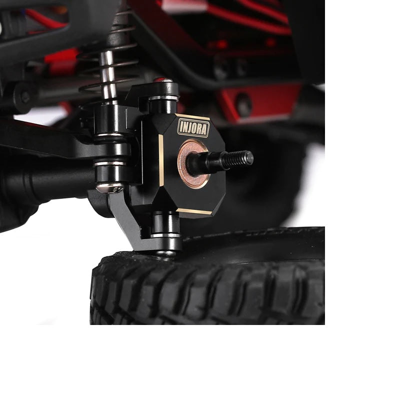 INJORA Black Brass Steering Knuckles Blocks For 1/18 TRX4M - HeliDirect