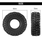 INJORA 0.7" 40*15mm King Trekker Tires for 1/30 SCX30